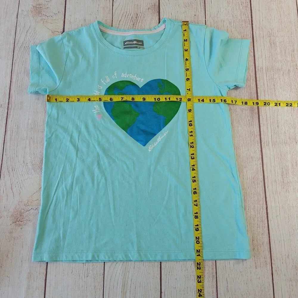 Eddie Bauer blue graphic tee & mermaid scale legging set sz L (14/16)